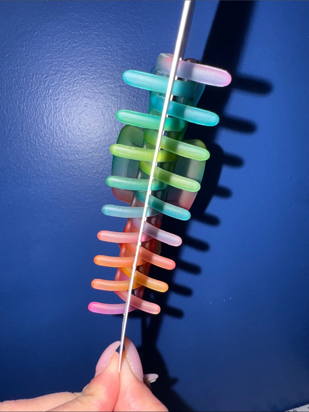Rainbow Frosted Hair Claw Clip 🌈✨ NWT - Picture 6 of 6